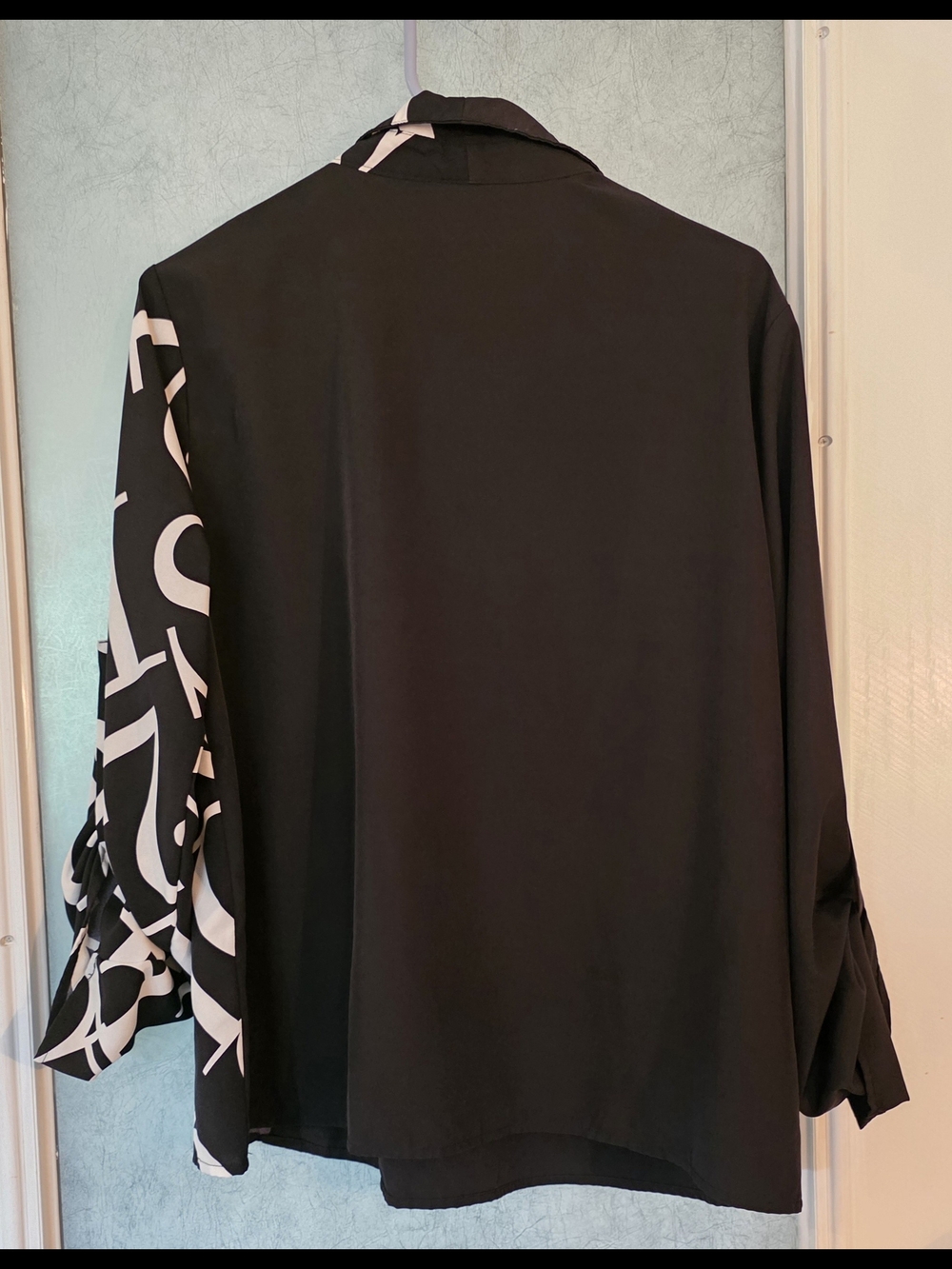 Graphic Panel Button-Down Blouse - Picture 2 of 3